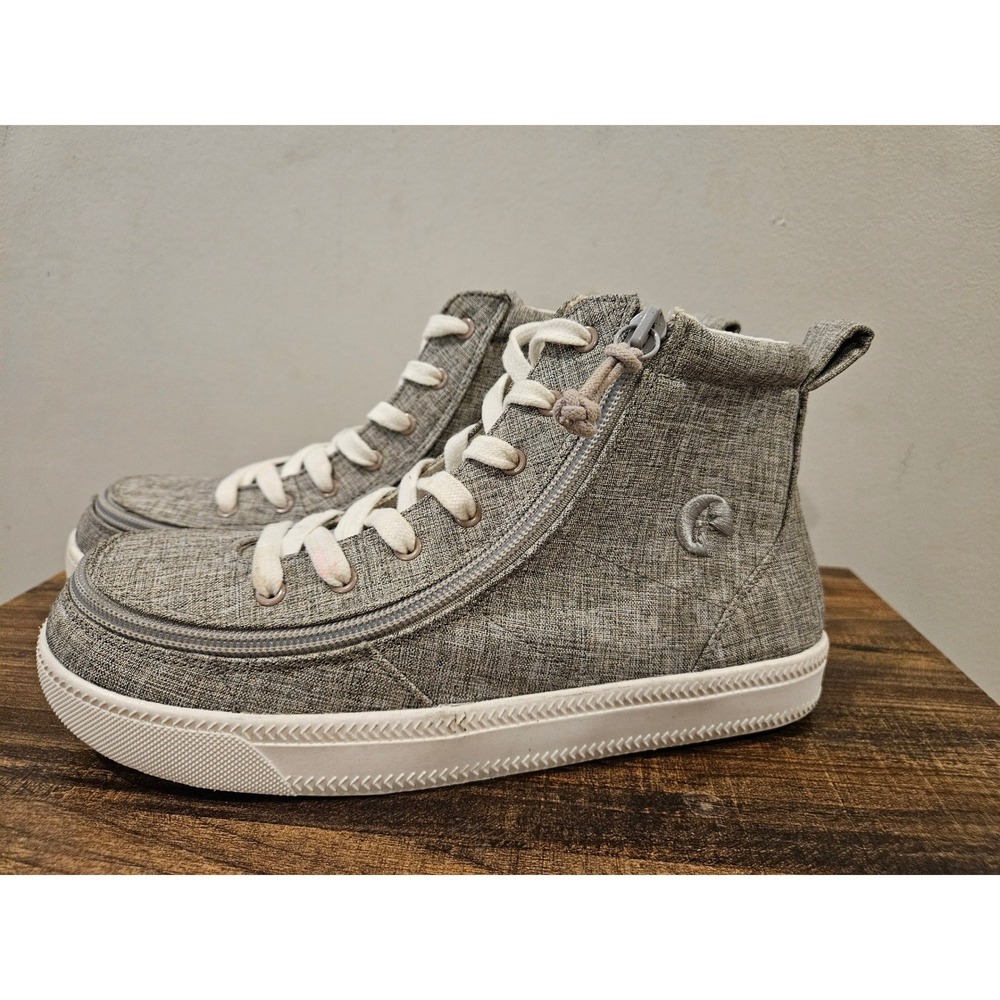 Billy Footwear Classic High Top‎ Gray Jersey Adaptive Sneakers Kids 5M US 4M